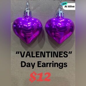 Purple Heart Earrings Brand New I just made them. They are so cute!